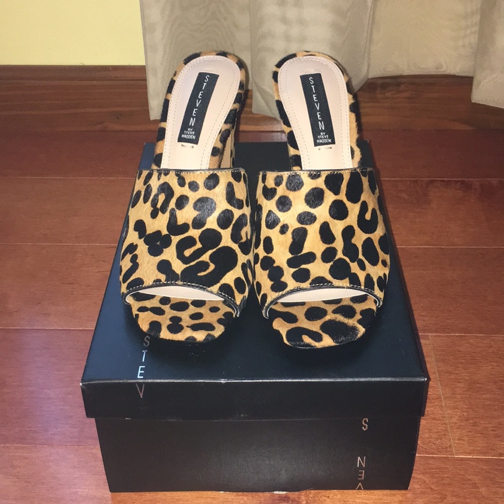 Leopard Steve Madden Mules